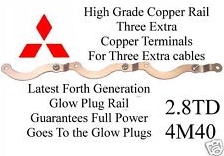 Glow Plug Heater Rail 2.8 TD 4M40
